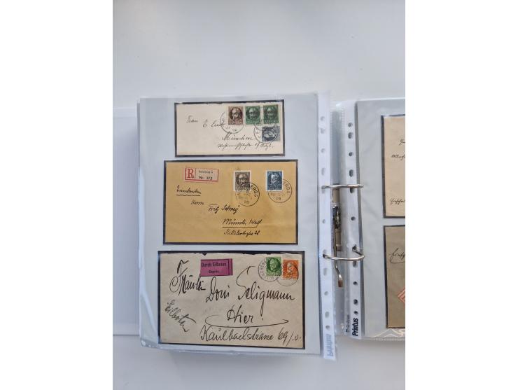 1850/1920, kleine Sammlung mit zusätzlich einigen hundert Briefen, Karten und Paketkarten der Pfennig-Zeit