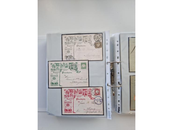 1850/1920, kleine Sammlung mit zusätzlich einigen hundert Briefen, Karten und Paketkarten der Pfennig-Zeit