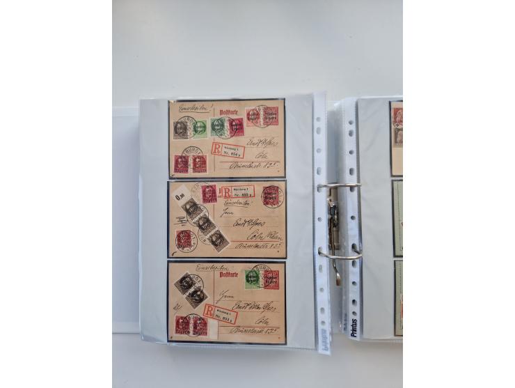 1850/1920, kleine Sammlung mit zusätzlich einigen hundert Briefen, Karten und Paketkarten der Pfennig-Zeit