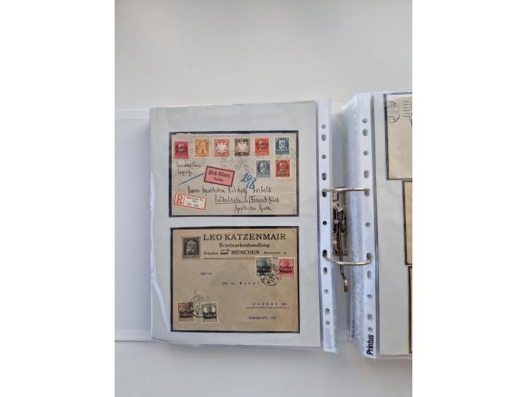 1850/1920, kleine Sammlung mit zusätzlich einigen hundert Briefen, Karten und Paketkarten der Pfennig-Zeit