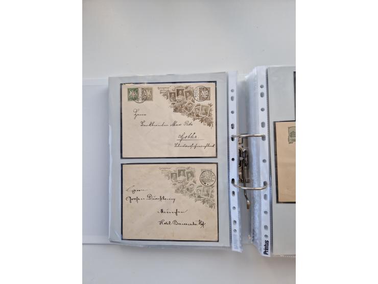 1850/1920, kleine Sammlung mit zusätzlich einigen hundert Briefen, Karten und Paketkarten der Pfennig-Zeit