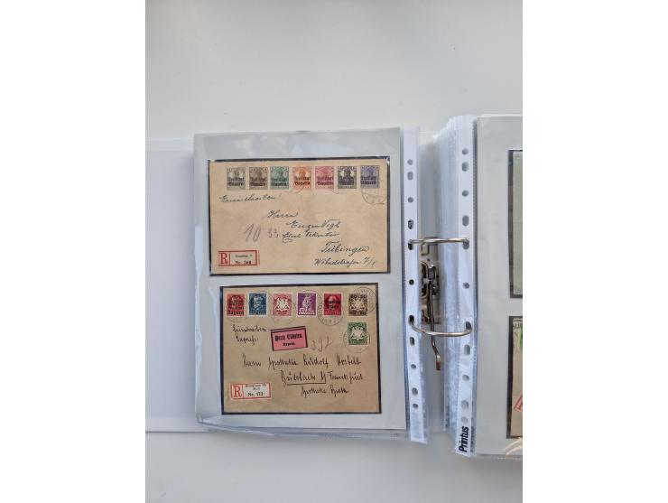 1850/1920, kleine Sammlung mit zusätzlich einigen hundert Briefen, Karten und Paketkarten der Pfennig-Zeit