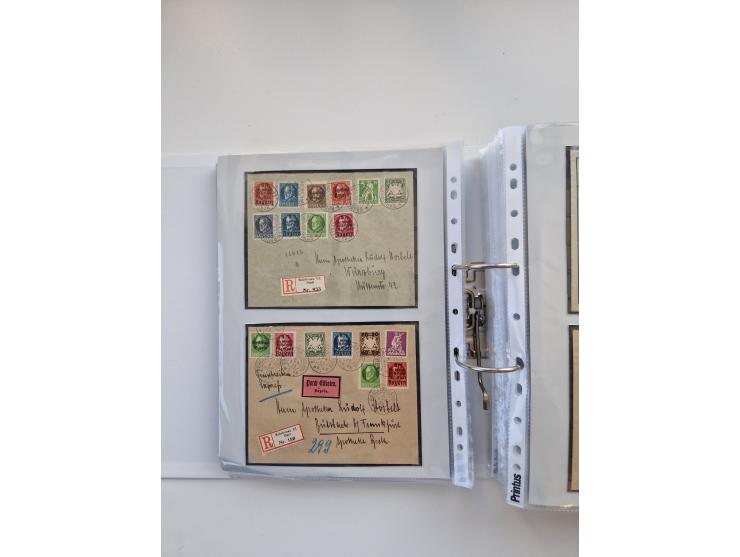 1850/1920, kleine Sammlung mit zusätzlich einigen hundert Briefen, Karten und Paketkarten der Pfennig-Zeit