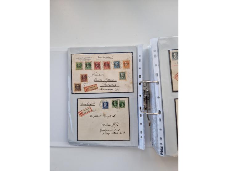 1850/1920, kleine Sammlung mit zusätzlich einigen hundert Briefen, Karten und Paketkarten der Pfennig-Zeit