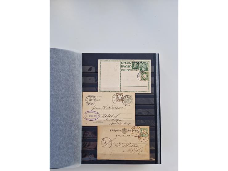 1850/1920, kleine Sammlung mit zusätzlich einigen hundert Briefen, Karten und Paketkarten der Pfennig-Zeit