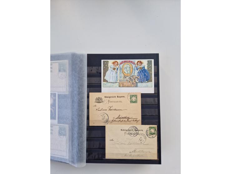 1850/1920, kleine Sammlung mit zusätzlich einigen hundert Briefen, Karten und Paketkarten der Pfennig-Zeit
