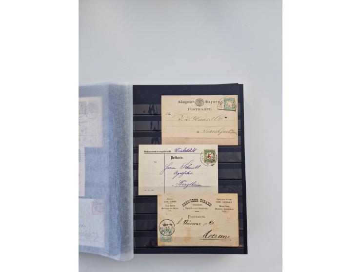 1850/1920, kleine Sammlung mit zusätzlich einigen hundert Briefen, Karten und Paketkarten der Pfennig-Zeit