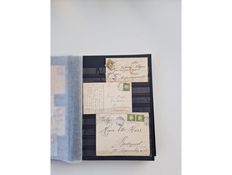1850/1920, kleine Sammlung mit zusätzlich einigen hundert Briefen, Karten und Paketkarten der Pfennig-Zeit