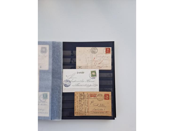 1850/1920, kleine Sammlung mit zusätzlich einigen hundert Briefen, Karten und Paketkarten der Pfennig-Zeit