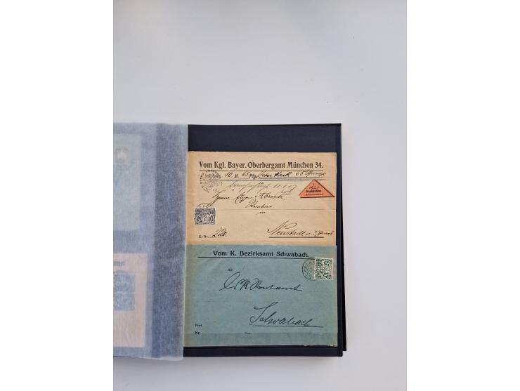 1850/1920, kleine Sammlung mit zusätzlich einigen hundert Briefen, Karten und Paketkarten der Pfennig-Zeit