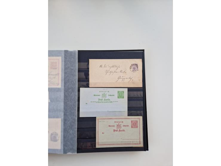 1850/1920, kleine Sammlung mit zusätzlich einigen hundert Briefen, Karten und Paketkarten der Pfennig-Zeit