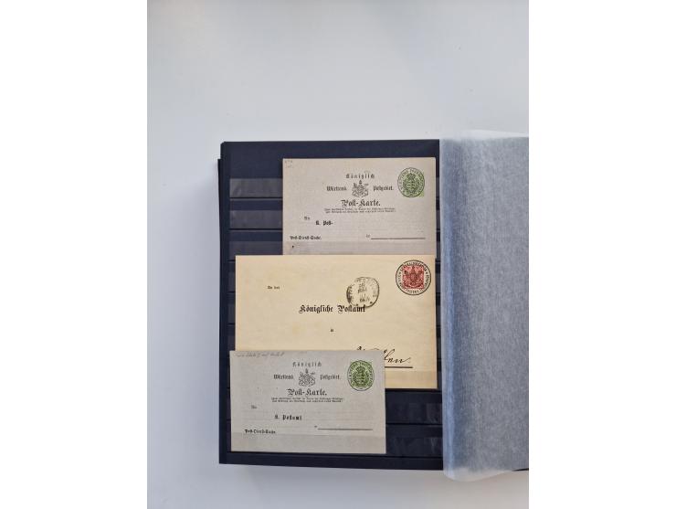 1850/1920, kleine Sammlung mit zusätzlich einigen hundert Briefen, Karten und Paketkarten der Pfennig-Zeit