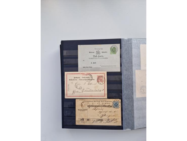 1850/1920, kleine Sammlung mit zusätzlich einigen hundert Briefen, Karten und Paketkarten der Pfennig-Zeit