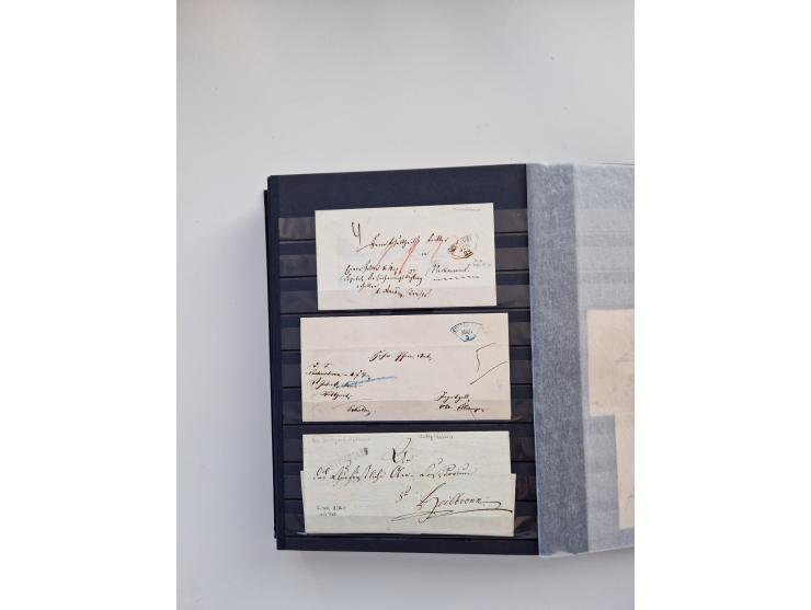 1850/1920, kleine Sammlung mit zusätzlich einigen hundert Briefen, Karten und Paketkarten der Pfennig-Zeit