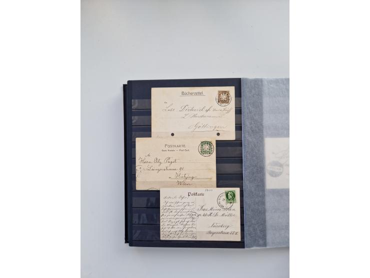 1850/1920, kleine Sammlung mit zusätzlich einigen hundert Briefen, Karten und Paketkarten der Pfennig-Zeit