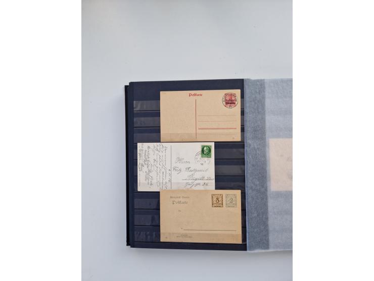 1850/1920, kleine Sammlung mit zusätzlich einigen hundert Briefen, Karten und Paketkarten der Pfennig-Zeit