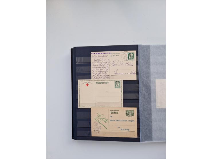 1850/1920, kleine Sammlung mit zusätzlich einigen hundert Briefen, Karten und Paketkarten der Pfennig-Zeit