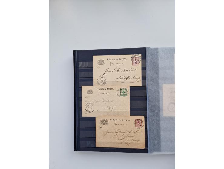 1850/1920, kleine Sammlung mit zusätzlich einigen hundert Briefen, Karten und Paketkarten der Pfennig-Zeit