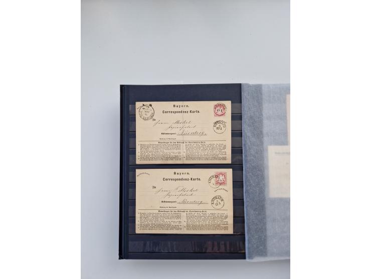 1850/1920, kleine Sammlung mit zusätzlich einigen hundert Briefen, Karten und Paketkarten der Pfennig-Zeit