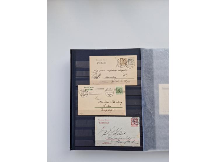 1850/1920, kleine Sammlung mit zusätzlich einigen hundert Briefen, Karten und Paketkarten der Pfennig-Zeit