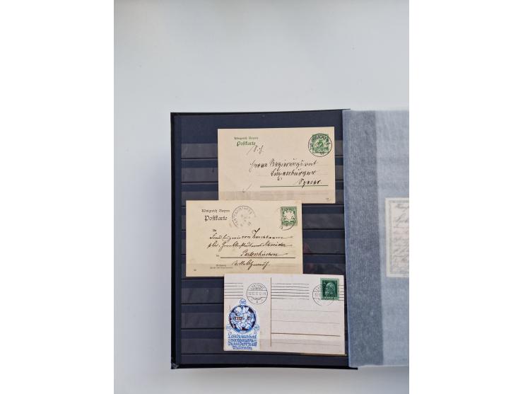 1850/1920, kleine Sammlung mit zusätzlich einigen hundert Briefen, Karten und Paketkarten der Pfennig-Zeit