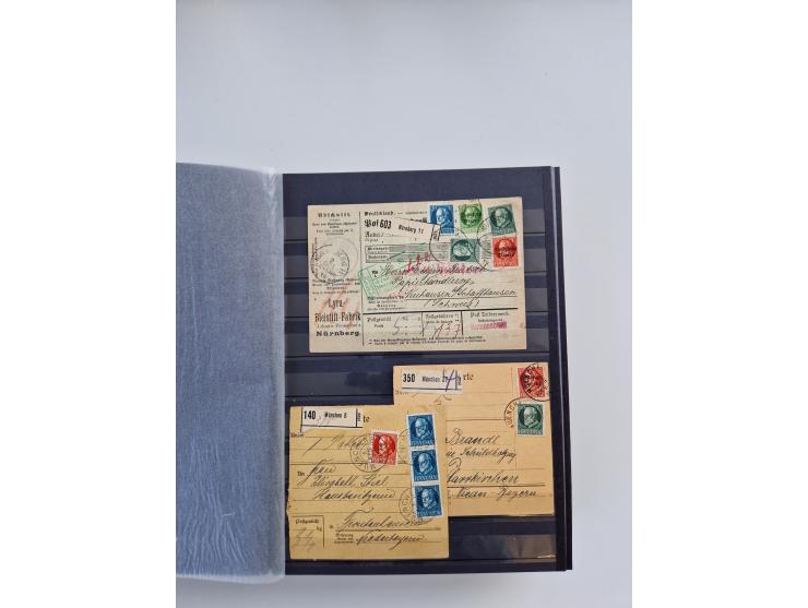 1850/1920, kleine Sammlung mit zusätzlich einigen hundert Briefen, Karten und Paketkarten der Pfennig-Zeit