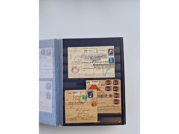 1850/1920, kleine Sammlung mit zusätzlich einigen hundert Briefen, Karten und Paketkarten der Pfennig-Zeit