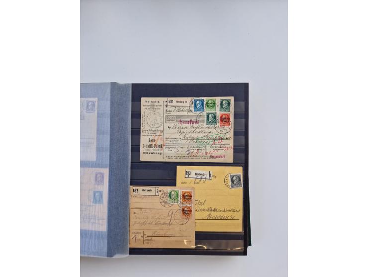 1850/1920, kleine Sammlung mit zusätzlich einigen hundert Briefen, Karten und Paketkarten der Pfennig-Zeit