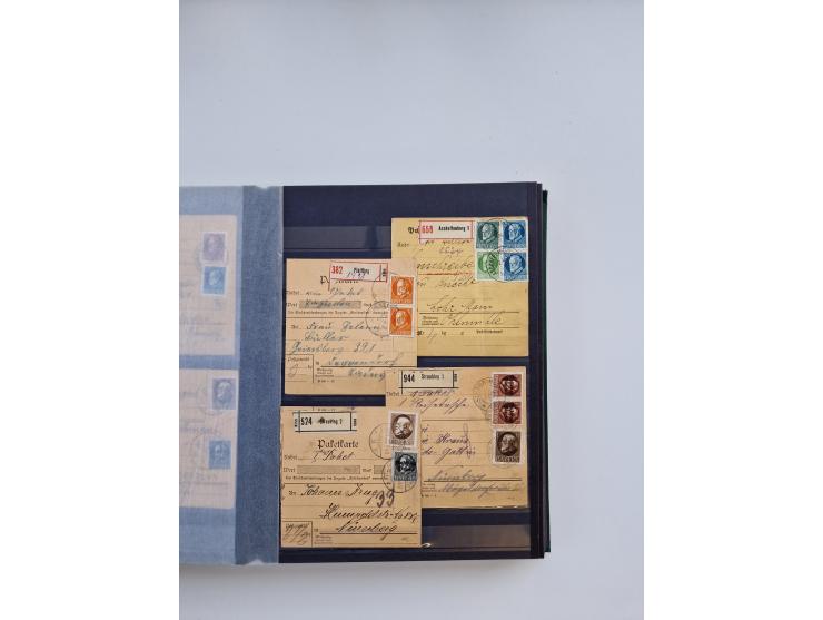 1850/1920, kleine Sammlung mit zusätzlich einigen hundert Briefen, Karten und Paketkarten der Pfennig-Zeit