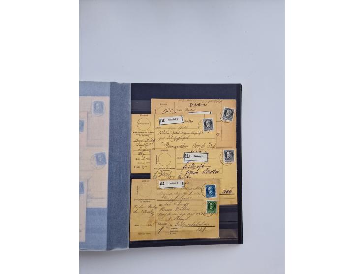 1850/1920, kleine Sammlung mit zusätzlich einigen hundert Briefen, Karten und Paketkarten der Pfennig-Zeit