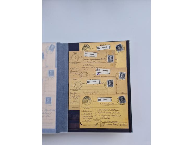 1850/1920, kleine Sammlung mit zusätzlich einigen hundert Briefen, Karten und Paketkarten der Pfennig-Zeit