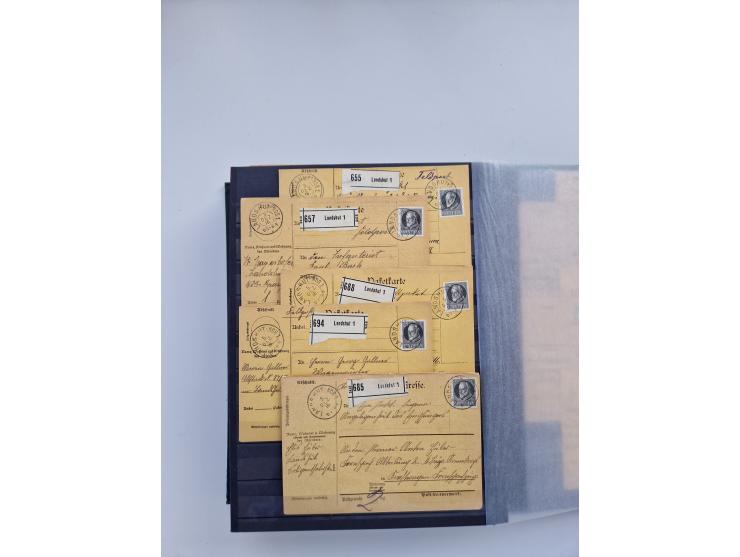 1850/1920, kleine Sammlung mit zusätzlich einigen hundert Briefen, Karten und Paketkarten der Pfennig-Zeit