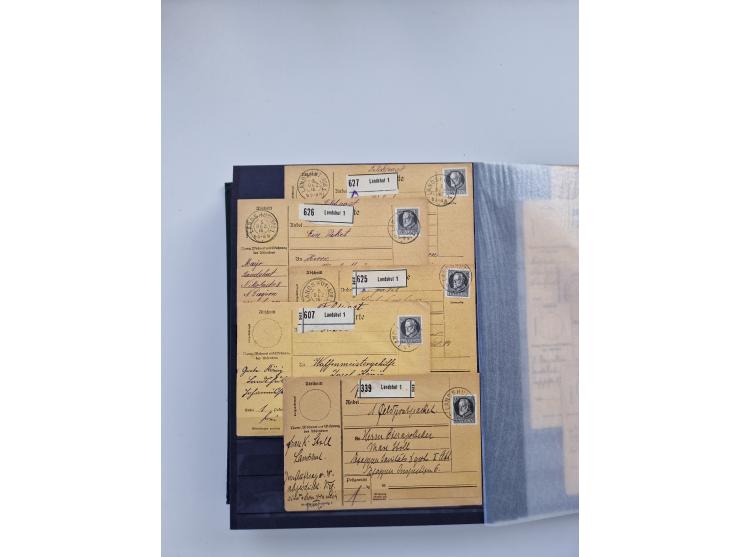 1850/1920, kleine Sammlung mit zusätzlich einigen hundert Briefen, Karten und Paketkarten der Pfennig-Zeit