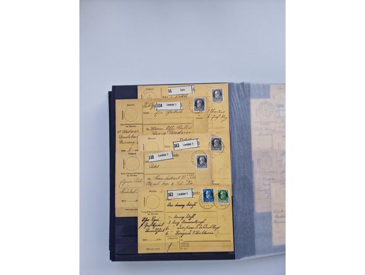 1850/1920, kleine Sammlung mit zusätzlich einigen hundert Briefen, Karten und Paketkarten der Pfennig-Zeit