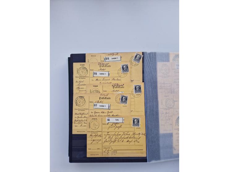 1850/1920, kleine Sammlung mit zusätzlich einigen hundert Briefen, Karten und Paketkarten der Pfennig-Zeit