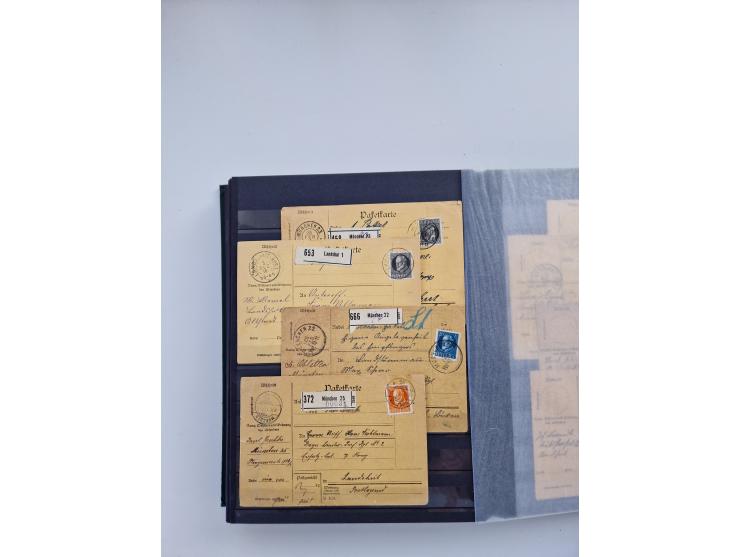 1850/1920, kleine Sammlung mit zusätzlich einigen hundert Briefen, Karten und Paketkarten der Pfennig-Zeit