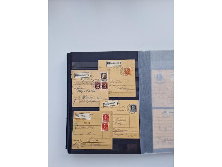 1850/1920, kleine Sammlung mit zusätzlich einigen hundert Briefen, Karten und Paketkarten der Pfennig-Zeit