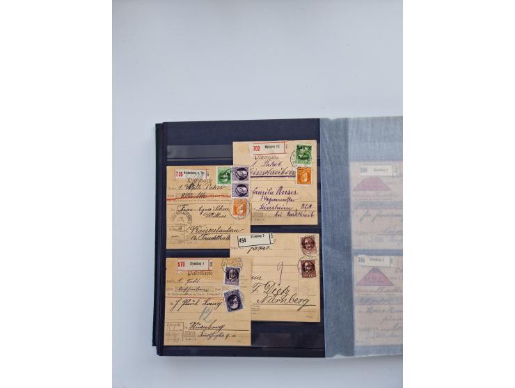 1850/1920, kleine Sammlung mit zusätzlich einigen hundert Briefen, Karten und Paketkarten der Pfennig-Zeit