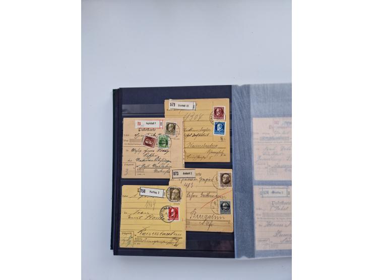 1850/1920, kleine Sammlung mit zusätzlich einigen hundert Briefen, Karten und Paketkarten der Pfennig-Zeit