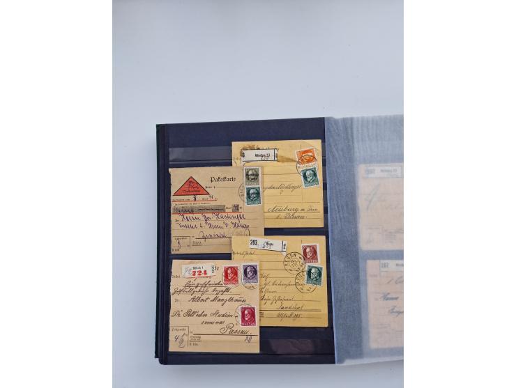1850/1920, kleine Sammlung mit zusätzlich einigen hundert Briefen, Karten und Paketkarten der Pfennig-Zeit
