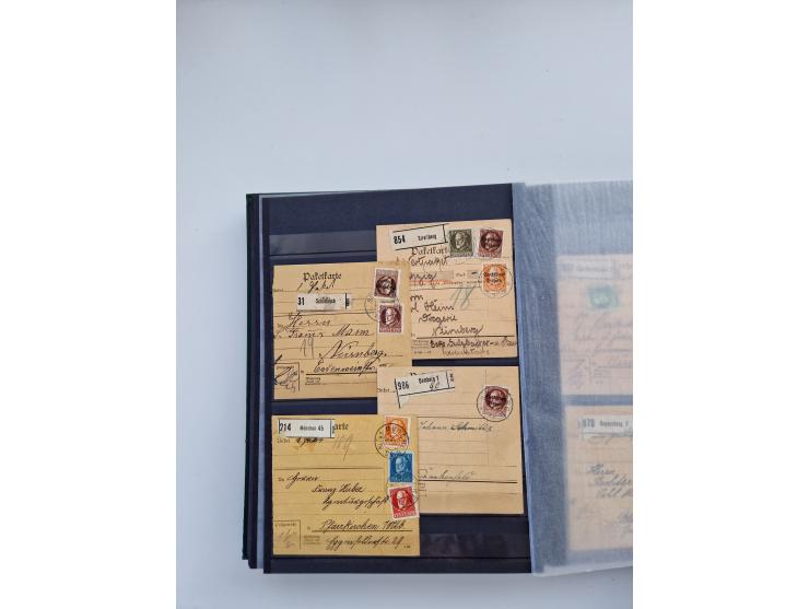 1850/1920, kleine Sammlung mit zusätzlich einigen hundert Briefen, Karten und Paketkarten der Pfennig-Zeit