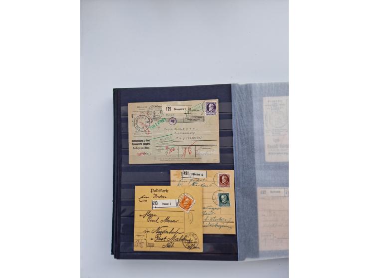 1850/1920, kleine Sammlung mit zusätzlich einigen hundert Briefen, Karten und Paketkarten der Pfennig-Zeit