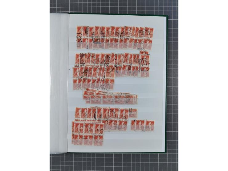 1949, gestempelte Lagerpartie “Stephan” 12 Pfg. - 2M., meist schöne Stempelqualität, meist gute Erhaltung (MI.-Nr. 35-41, ca.