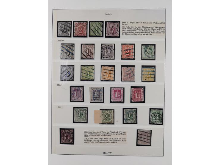 1859/67, meist gestempelte Sammlung, dabei u.a. Mi.-Nr. 18 gestempelt mit Fotoattest Lange BPP, zwei Briefe und vier Ganzsach