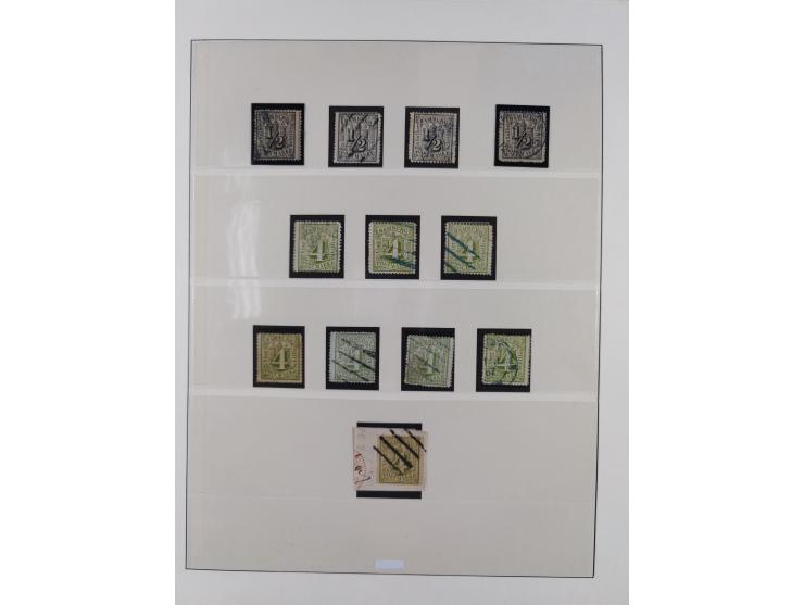 1859/67, meist gestempelte Sammlung, dabei u.a. Mi.-Nr. 18 gestempelt mit Fotoattest Lange BPP, zwei Briefe und vier Ganzsach