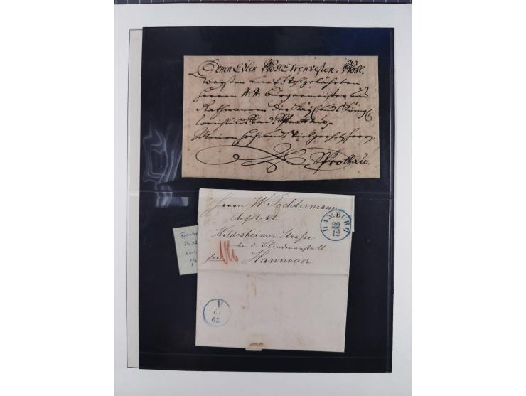 1859/67, meist gestempelte Sammlung, dabei u.a. Mi.-Nr. 18 gestempelt mit Fotoattest Lange BPP, zwei Briefe und vier Ganzsach