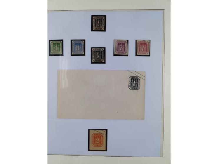 1859/67, meist gestempelte Sammlung, dabei u.a. Mi.-Nr. 18 gestempelt mit Fotoattest Lange BPP, zwei Briefe und vier Ganzsach