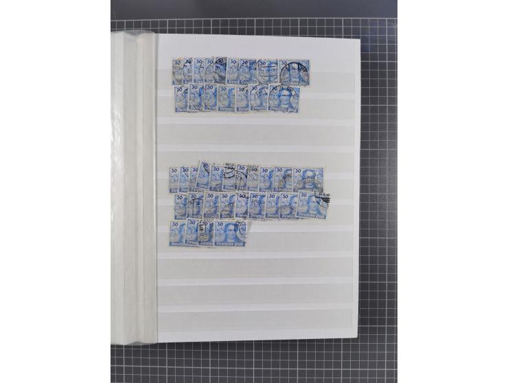 1949/53, gestempelte Lagerpartie ex Mi.-Nr. 61-111 (ohne 68-71 und 106-109, meist schöne Stempelqualität, teils größere Stück