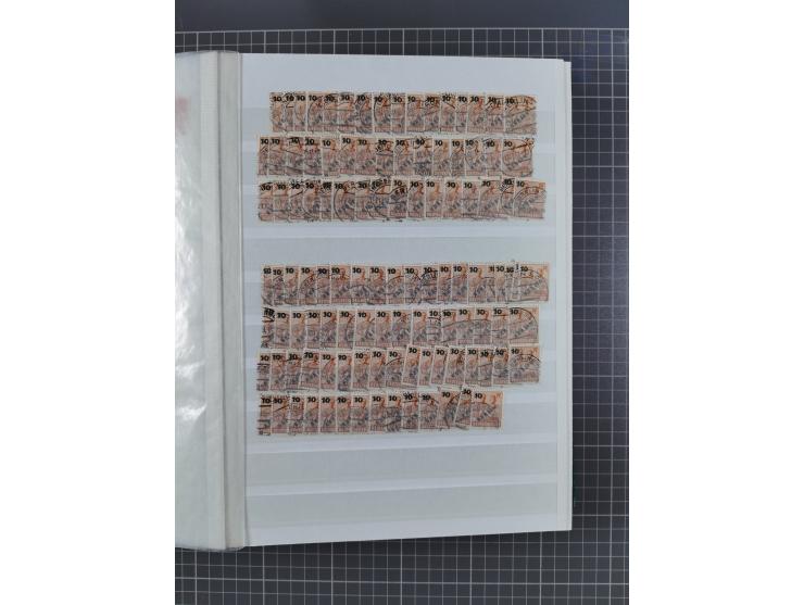 1949/53, gestempelte Lagerpartie ex Mi.-Nr. 61-111 (ohne 68-71 und 106-109, meist schöne Stempelqualität, teils größere Stück