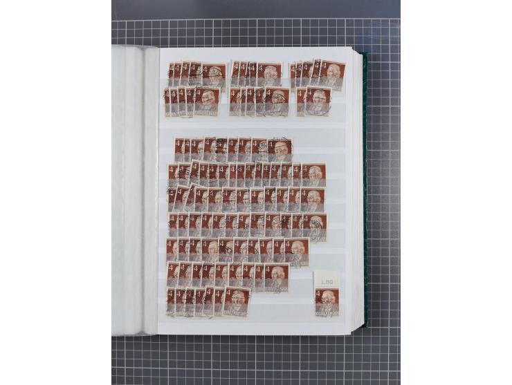 1949/53, gestempelte Lagerpartie ex Mi.-Nr. 61-111 (ohne 68-71 und 106-109, meist schöne Stempelqualität, teils größere Stück